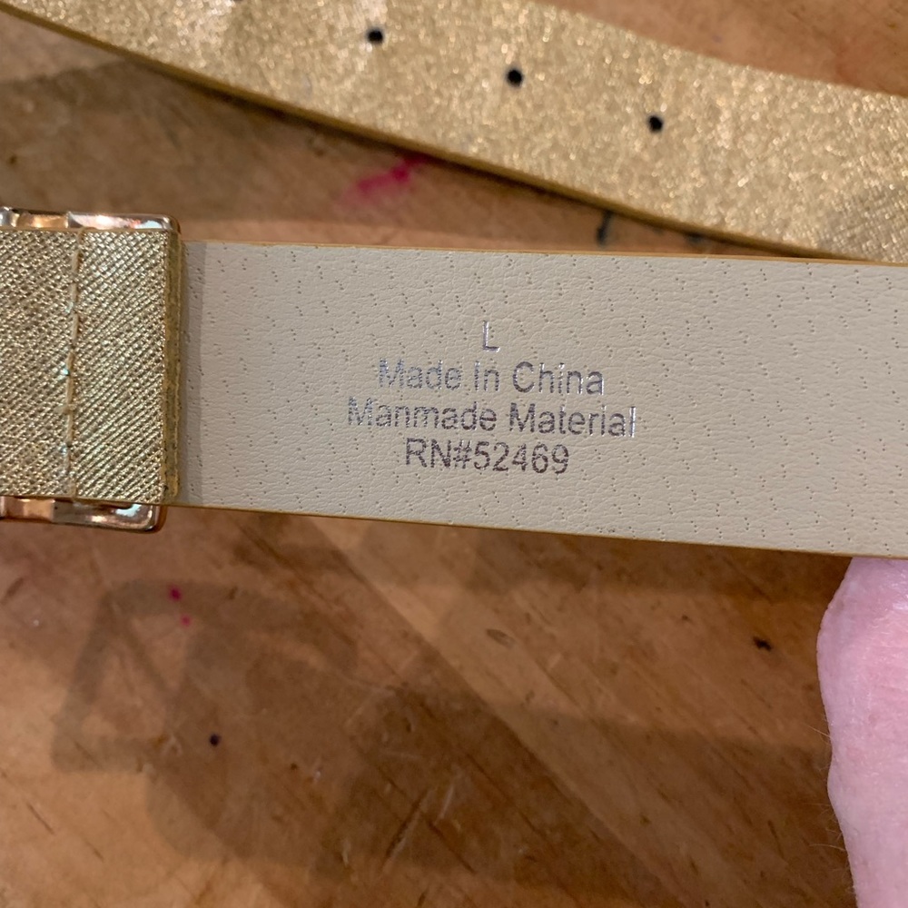 Gold sparkly belt